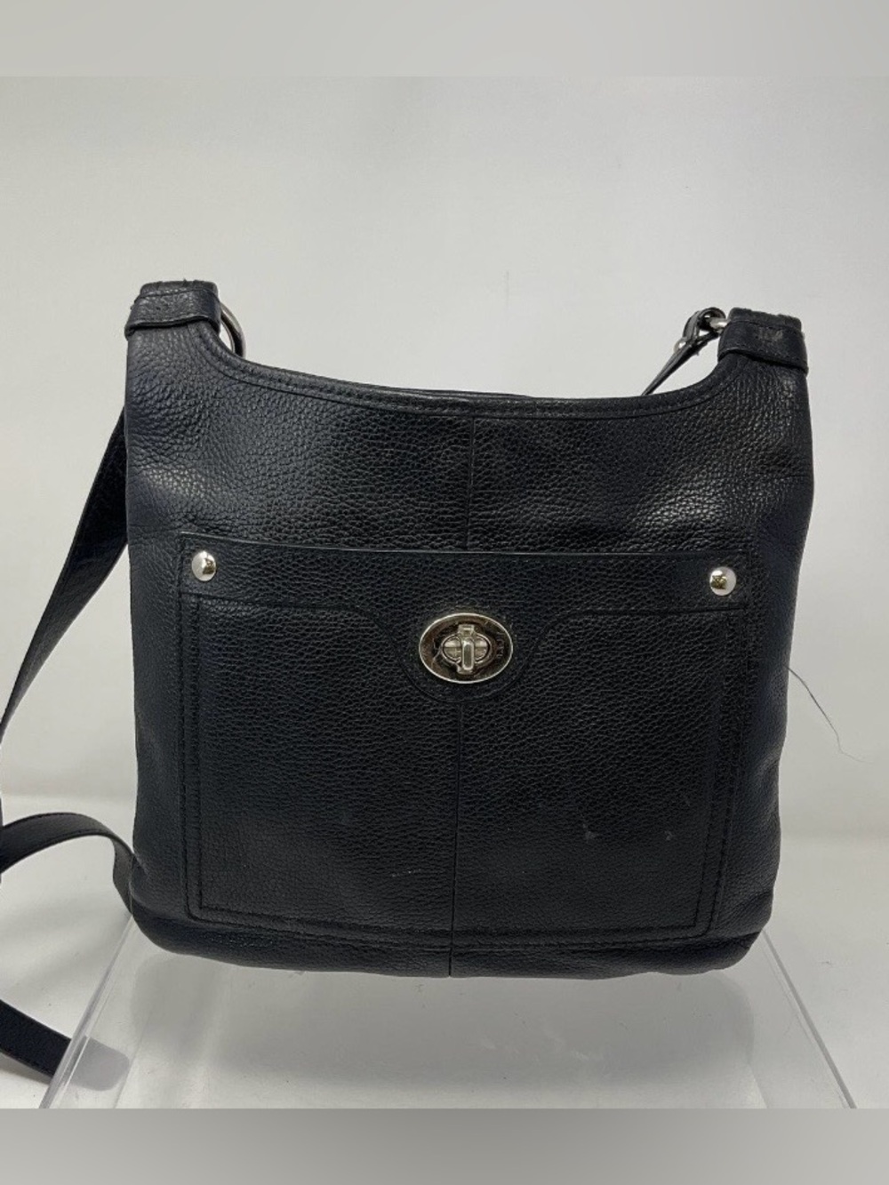 VTG Coach Penelope Turn-Lock Slim Crossbody Shoulder Bag Pebbled Leather F16533